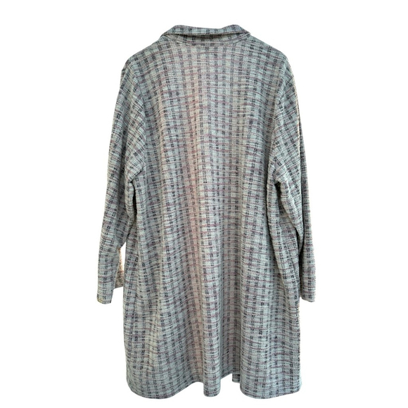 Melloday Plaid Lightweight Knit Mid Length Blazer Jacket Size XXL? - Picture 3 of 8